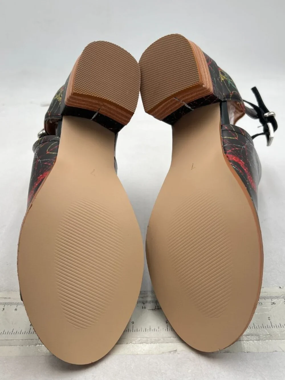 FSJ Color Lines Peep Open Toe Sandals Boot Cut Out Buckle Ankle Bootie